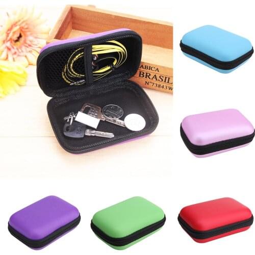 Mini Earphone Holder Case Storage Carrying Hard Bag Box Case For Earphone Headphone Accessories Earbuds memory Card USB Cable