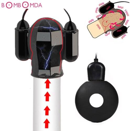 Male Masturbator Enhancement Delay Lasting Glans Trainer Vibrating Glans Massager 12Speed Penis Glans Vibrator Sex Toys for Men