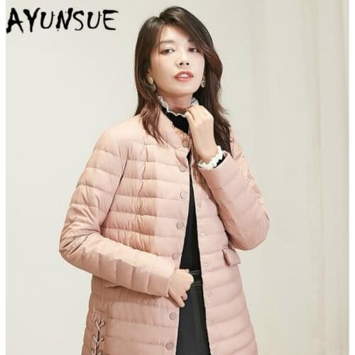 2020 New 90% White Duck Down Coat Women Ultra Light Puffer Jacket Korean Warm Parka Women Down Jacket Abrigos J70130016 YY1601