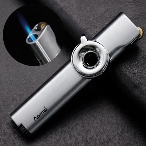 NEW Mini Grinding Wheel Jet Lighters Windproof Gas Metal Lighter Inflatable Butane 1300C Cigarette Cigar Lighter Gadgets For Men