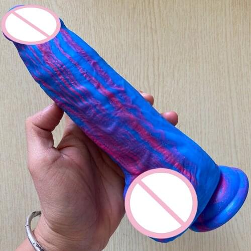 New Mix Color Dildo Silicone Penis Dick Adult Sex Toys Female Masturbate G-spot Stimulation Erotic Sex Toys For Lesbian Men Gays