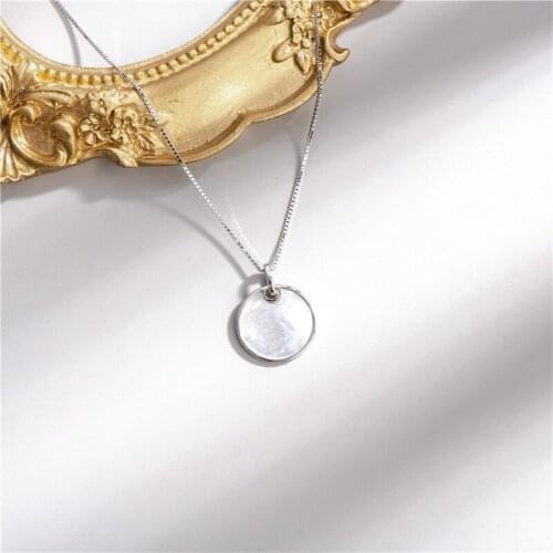 CHN41 925 Sterling Silver Necklace Pendant For Women Pearl Shell Round Necklace High Quality Silver 925 Jewelry Pendant