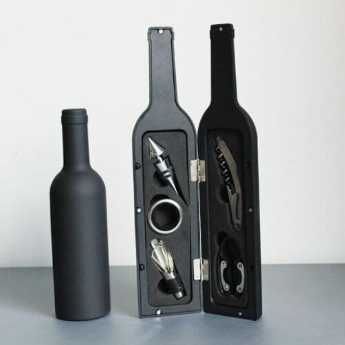 Hot Corkscrew & Accessory Set Wine Bottle Set Bottle Opener Stopper Drip Ring Foil Cutter Wine Pourer Wine Tool Set