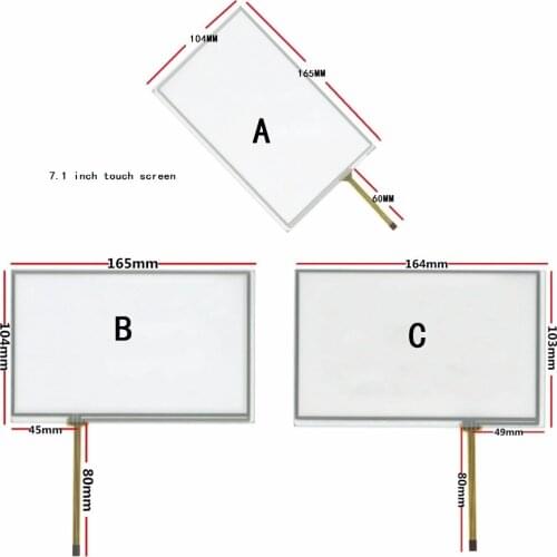 7.1 inch touch screen for AT070TN83 V.1 AT070TN82 AT070TN84 touch digitizer panel Glass 164*103 165*104