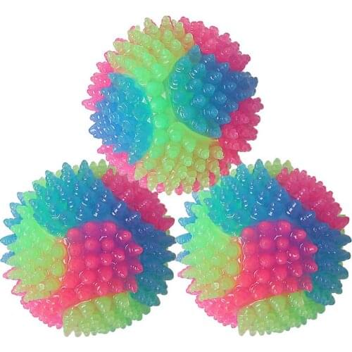 Dog Interactive Flash Ball Durable Bite Rubber Bouncy Ball Toy Teeth Cleaning Chew Toy Exercise Training Playing