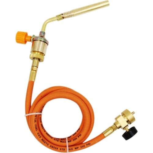 Liquefied Gas Welding Torch Oxygen-free Welding Heating Gun Plumber Soldering Gas Gun Torch with 1.5m Hose