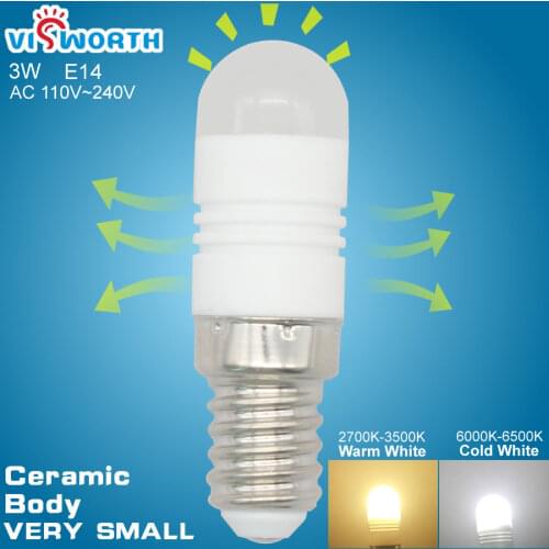 3w high power led bulb 220v led lamp white ceramic body mini small e14 base spotlight warm white cold white led light for home