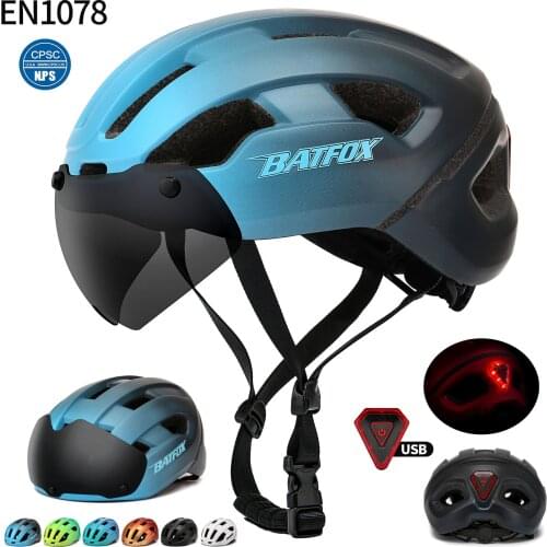 BATFOX Cycling Helmet Integrally-molded Ultralight Road MTB Bike Helmets High Quality EPS+PC 56-62CM Adult Bicycle Helmet