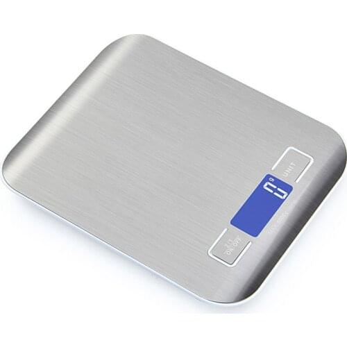 10/5/3Kg OZ/ML/G Kitchen Scale Stainless Steel Weighing Scale Food Diet Postal Balance Measuring Tool LCD Electronic Scales