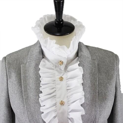 Vintage Costume Ruffles Collars Gothic Renaissance Detachable Ruff Collar Fancy Dress Accessory