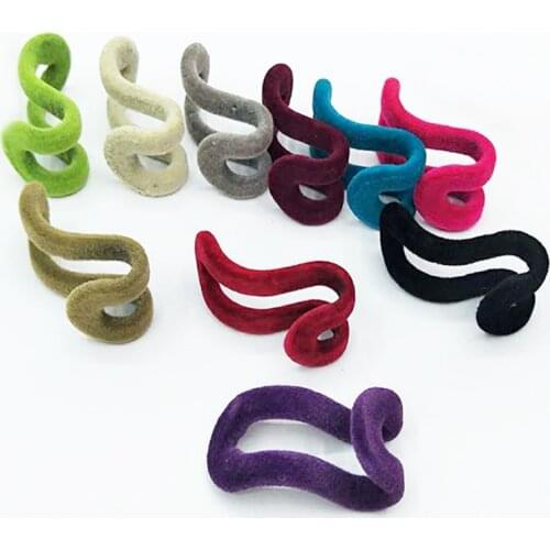 1/10PCS Cloth Hanger Hook Mini Flocking Clothes Hanger Easy Hook Closet Organizer Holder Save Space Non Slip Flocking Hanger