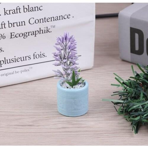 1:12 Dollhouse Miniature Mini Potted Plant Dolls House Accessories Decor Color Random