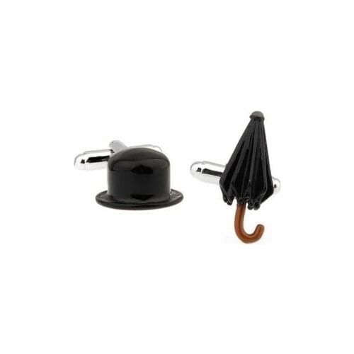 1Pair Novelty Hat with Umbrella cufflinks for Men French Shirt Cufflinks men boss gift