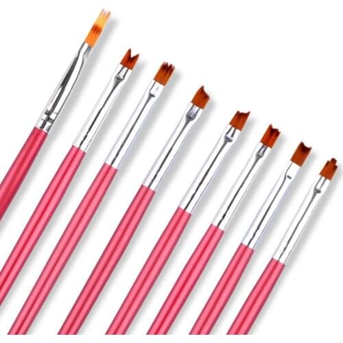 1PCS Professional Cosmetic Nail Art Polish Pen Brush Wooden Handle Nail Art Design Painting Drawing Polish Pen Brush Hot Sale