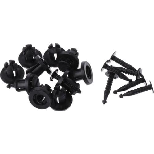 10 Pcs Car Bumper Fastener Trim Clip Rivets For Renault Clio Laguna Megane Espace F19A