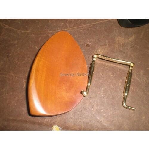 4 PCs jujube Violin Chin rest(02#) with GOLD color chin rest screw all 4/4 without chin rest holes