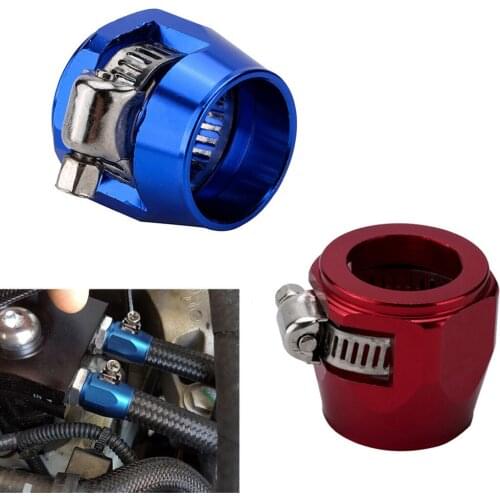 Aluminum Alloy Automotive Car AN8 Hose End Finisher Fuel Oil Water Pipe Line Clips - 6 Pack