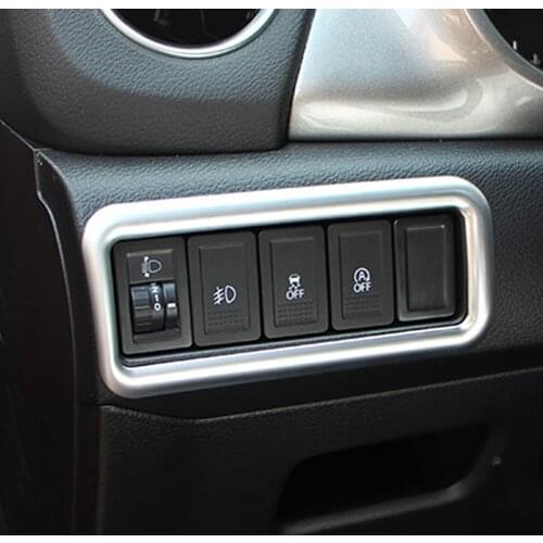 Car fog Light Switch headlight adjustment button cover decoration frame For Suzuki Vitara 2015 2016 2017 accessories car styling