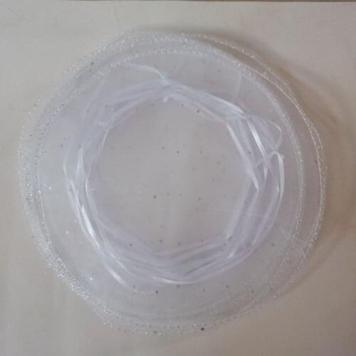 White Organza Gifts Bags Drawstring Round Candy Bag Wedding Gift Bags For Jewelry/party/woman Pouches Packaging Display Storage