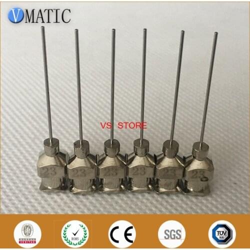 Free Shipping 12Pcs 1 Inch 23G Metal Stainless Steel Dispenser Needle Tips