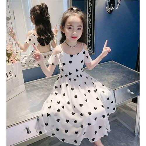 2020 Baby Girls Summer Dress Kids Fashion Dot Backless Bow Princess Long Dresses Vestidos Children Clothes