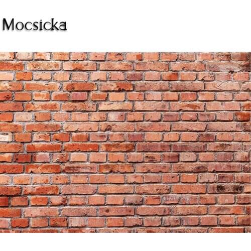 Red Brick Wall Photography Backdrop Baby Birthday Party Wedding Graduation Home Decoration Photo Booth Studio Prop Banner