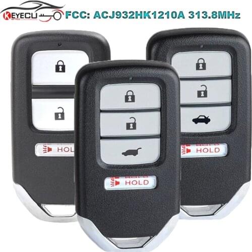 KEYECU KR5V1X A2C83161800 / ACJ932HK1210A 313.8MHz ID47 Smart Remote Key Fob for Honda HR-V FIT CR-V CR-Z 2015-2020