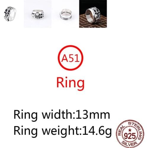A51 925 sterling silver ring jewelry retro personality holy sword heart shape punk fashion style couple shape gift for friends