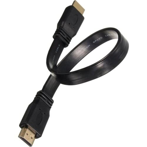 Short HDMI Male to Male Plug Flat Cable Cord Full HD for o Video HDTV TV PS3