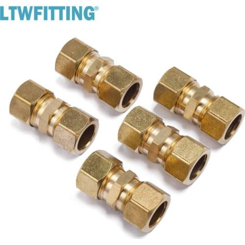 LTWFITTING 5/8" OD Compression Union ,BRASS COMPRESSION FITTING