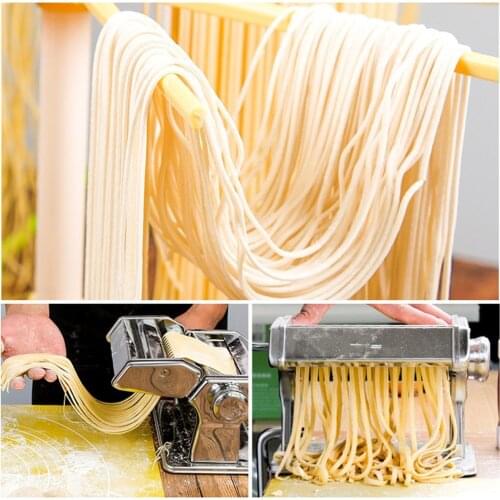 Stainless Steel Noodle Press Machine Roller Hand Crank Pasta Maker Dumpling Wonton Dough Hanger Spaghetti Cutter