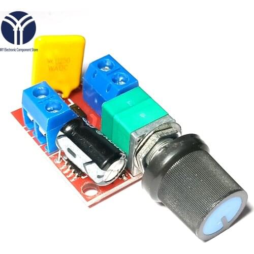 Mini DC Motor PWM Speed Controller Module 3V 6V 12V 24V 35VDC 90W 5A DC Motor Speed Regulator Control Switch LED Dimmer