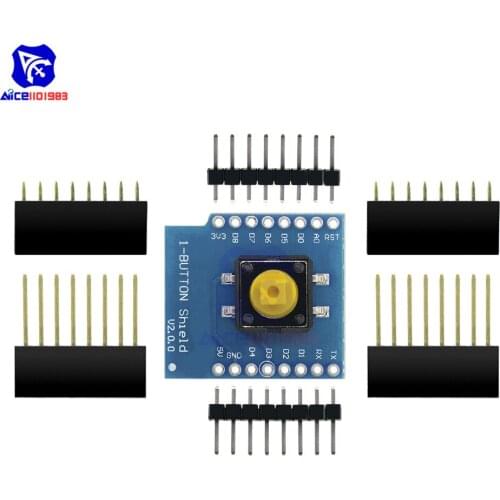 Diymore WeMos D1 Mini Push Button Switch Module with Pin for Arduino