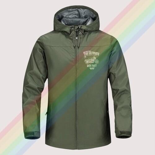 Ultimate Triumph Bonneville Motorbike Arts Winter Jacket Men Lightweight Hooded Waterproof Coat Outdoor Sportswear Asian size