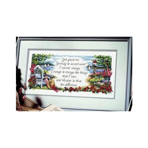 Fishxx Handmade Cross Stitch Kit T060 Pastoral Landscape Rose Garden Relaxed Recliner Natural Beauty