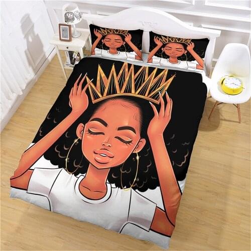 Bedding Sets Aesthetic Little Princess with A Crown Duvet Cover Home Textile Comforter Full Size Luxury Pillow Case Quality Soft