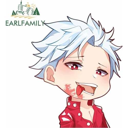 EARLFAMILY 13cm x 10.8cm for Meliodas The Seven Deadly Sins Windshield Cartoon Waterproof Decal Laptop Personality Car Sticker