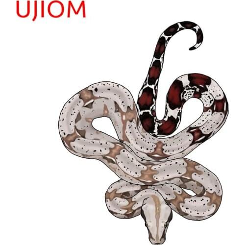 UJIOM Wall Stickers Cartoon Red Tailed Boa Wallpaper Decoration Waterproof Door Sticker Accessories Room Home Decor Art Decals