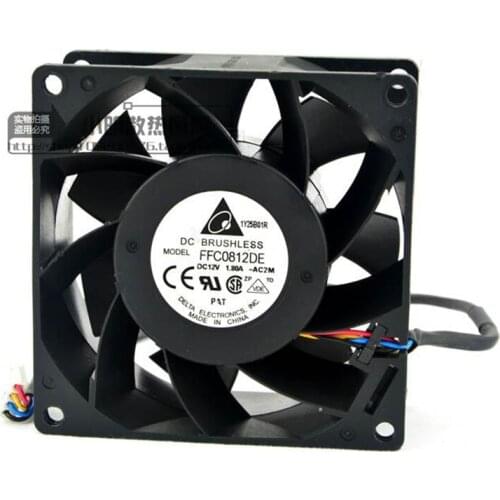 New authentic FFC0812DE 12V 1.80A 8CM PWM temperature control violent cooling fan