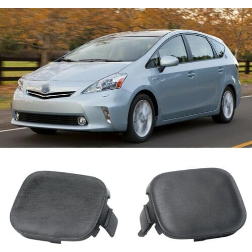 A Pair Left and Right Black Plastic Car Front Bumper Tow Hook Eye Cover Cap For Toyota Prius 2010 2011 2012 Car Accessories