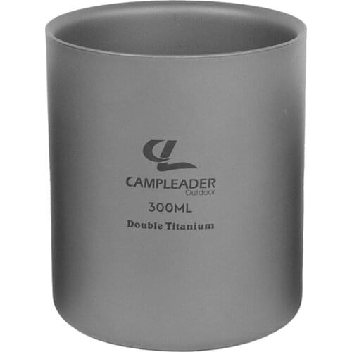 Portable Outdoor Titanium Cup Mug Pots Double-layer Tableware Lightweight Camping Cup Picnic Water Cup Mug Of Coffee Tea