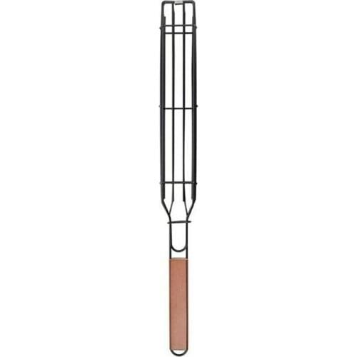 Portable BBQ Grilling Basket Reusable Nonstick Barbecue Grill Mesh Clip Steak Meat Fish Vegetable Holder Tool