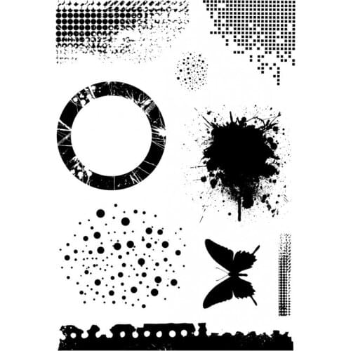 KLJUYP Background Clear Stamps Scrapbook Paper Craft Clear stamp scrapbooking06134