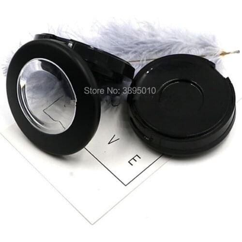 Empty compact case round jar for eye shadow with clear window cosmetic packing F598