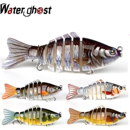 Fishing Bait 10 Cm 15.5 G 3D Eyes 7 Paragraphs Multi-section Fish Bionic Life Like Fishing Hard Temptation 2 Hook Bait