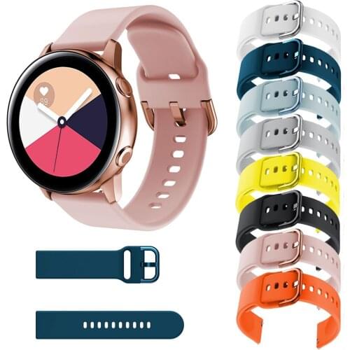 Silicone Watch Band for Samsung Galaxy Watch Active Band Galaxy 42mm Strap S2 Gear Soft Sport 20mm Smart Wristbands Watch Strap