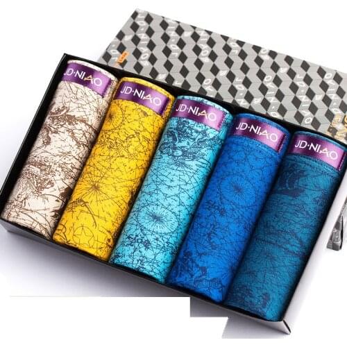 5Pcs/lot Cotton Panties Underwear Men Sexy Comfortable Soft Boxer Set Man Daily Different Colors Trunk Boxershorts Plus Size 3xl