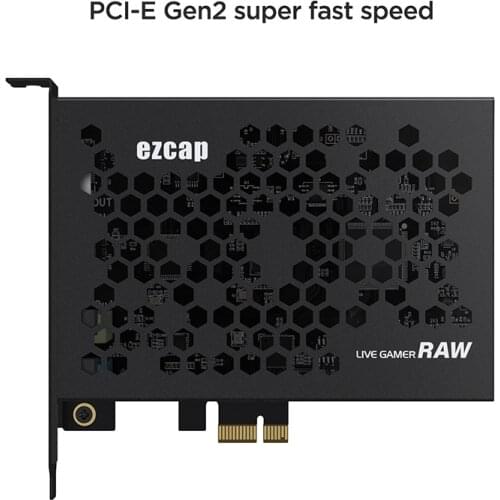 EZCAP324 4K PCIE Video capture Board Card Game Capture Recorder Device Live Streaming Broadcast for PS4, Xbox One,Wii U,PC