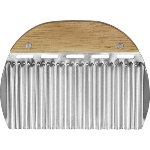 Potato Wave Cutter Stainless Steel Potato Chip Slicer Crinkle Wavy Slicer Knife for Dough Vegetable Fruit Potato French Fry
