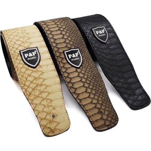 High quality Muse P&P Leather Guitar Strap For Acoustic Electric Folk Guita solid and durable acoustic guitar strap